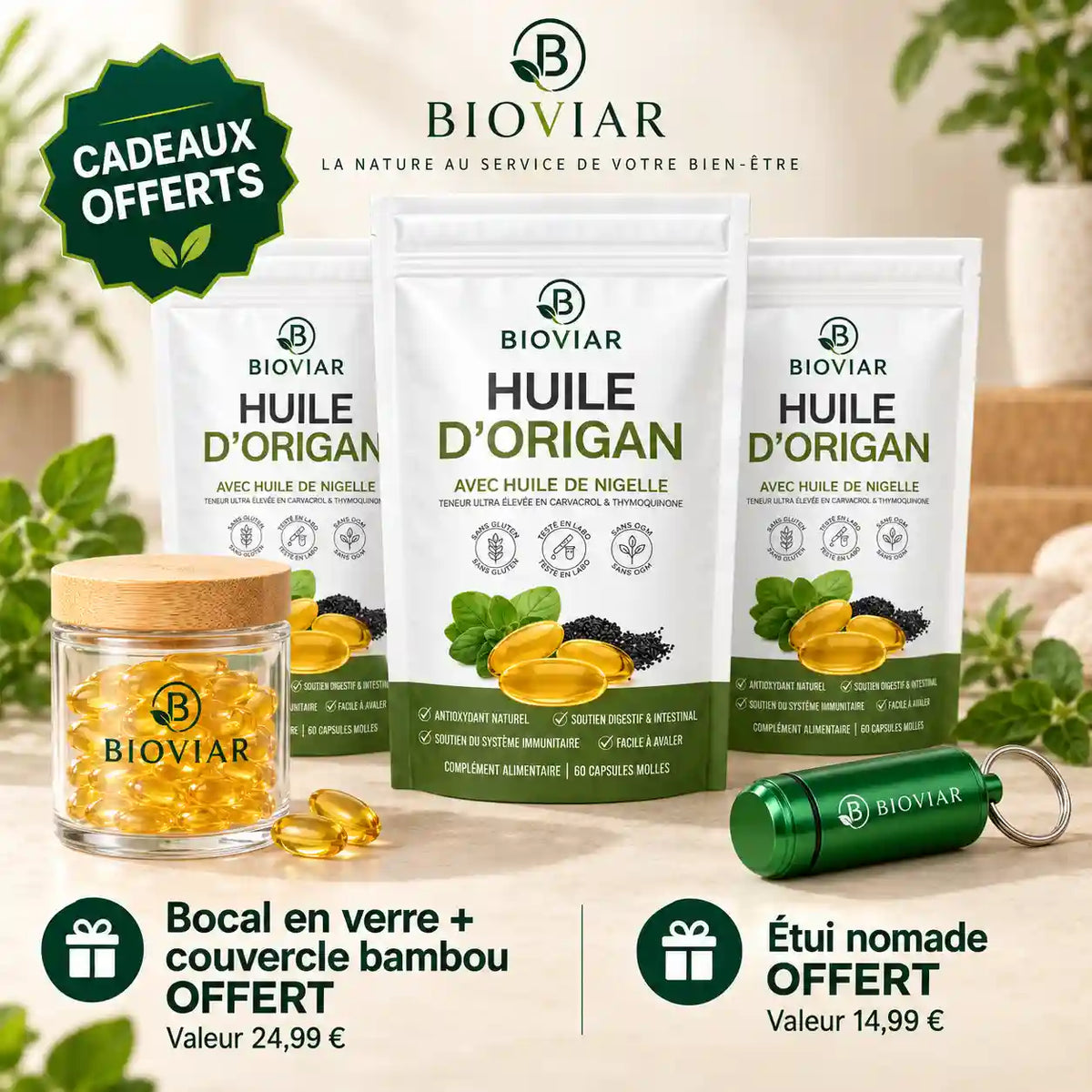 BIOVIAR® — Huile d’Origan & Nigelle Titrée au Carvacrol